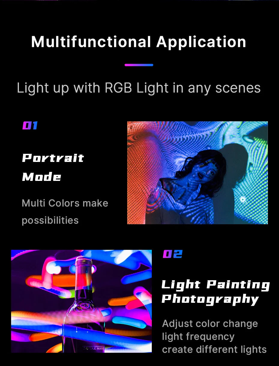 Ulanzi VL49 RGB Magnetic LED Video Light - VL49 RGB U-60