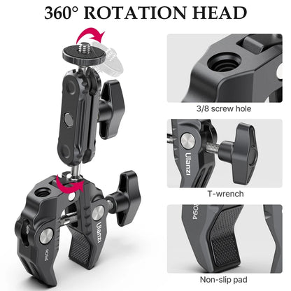 Ulanzi R094 Super Clamp with Double Ball Head Magic Arm