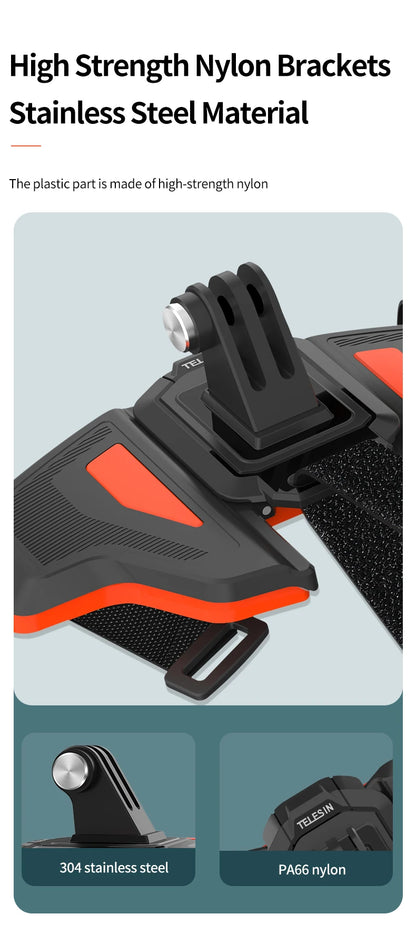 TELESIN Foldable Motorcycle Helmet Chin Mount - CameraHUB