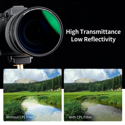 K&F Magnetic HD CPL Lens Filter with Lens Cap