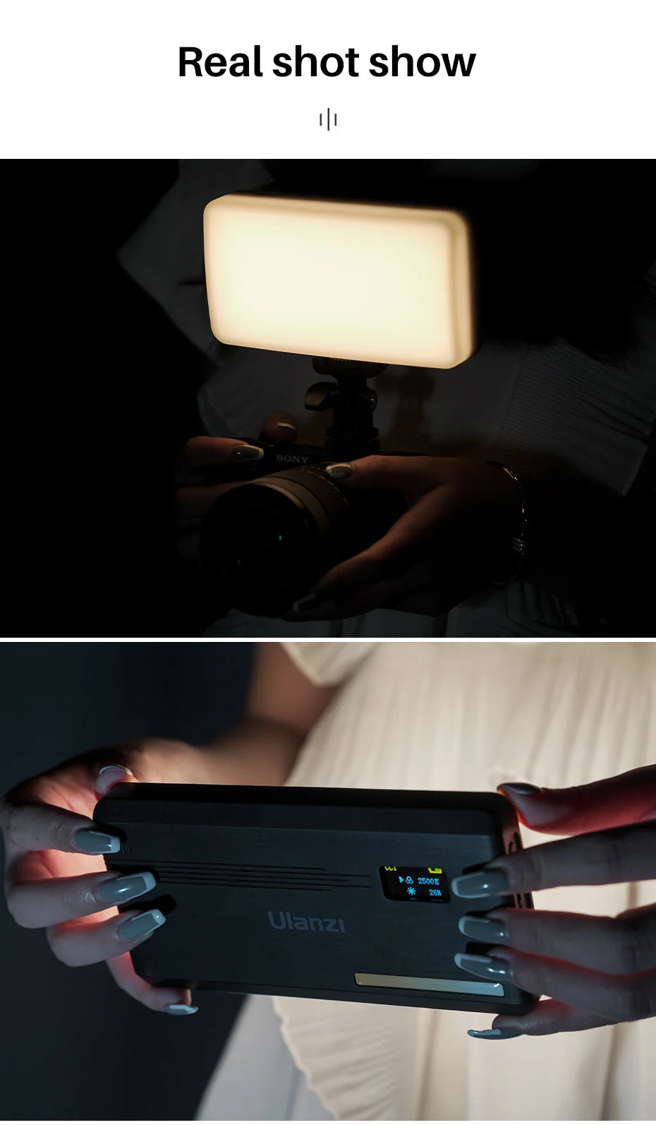 Ulanzi VL200 LED Video Light with Soft Diffuser