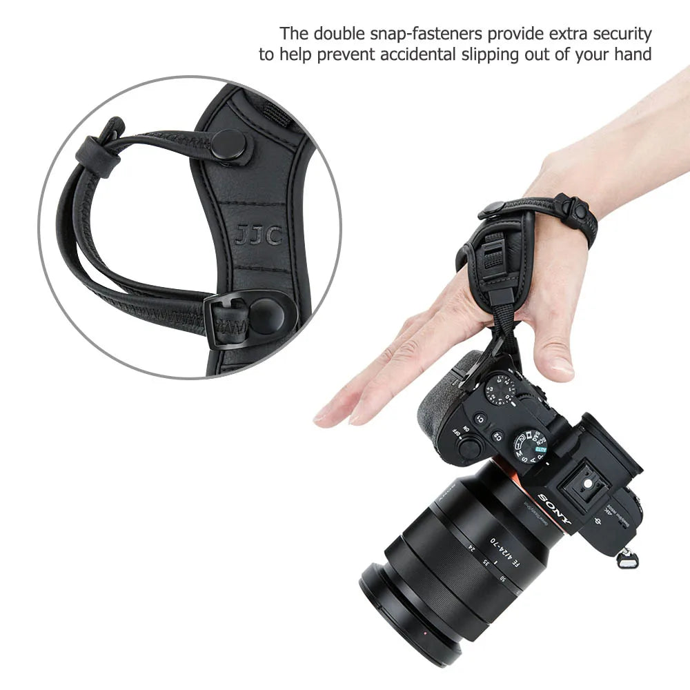 JJC Deluxe Mirrorless Camera Hand Grip Strap with Arca-Swiss Plate