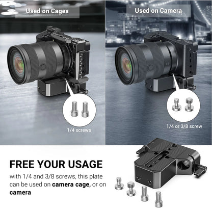 SmallRig 1674 Camera Baseplate with Dual 15mm Rod Clamp
