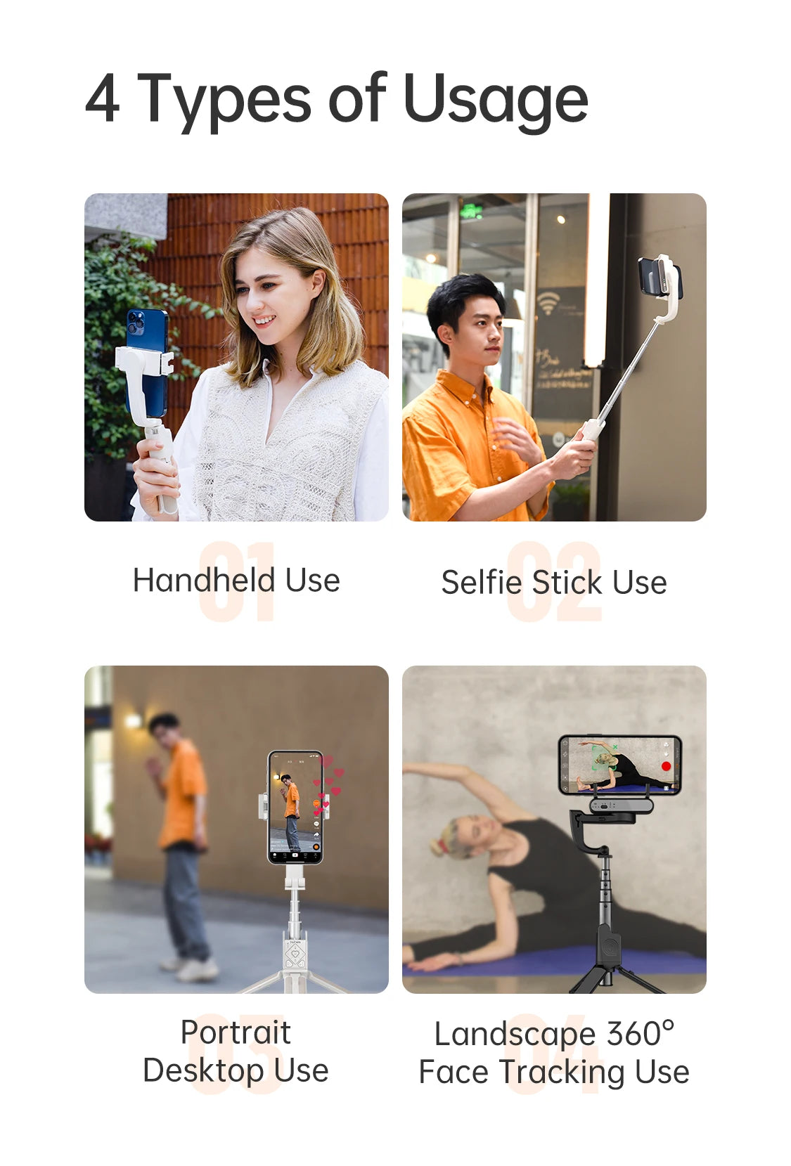 Hohem iSteady Q Smartphone Gimbal and Selfie Stick Tripod