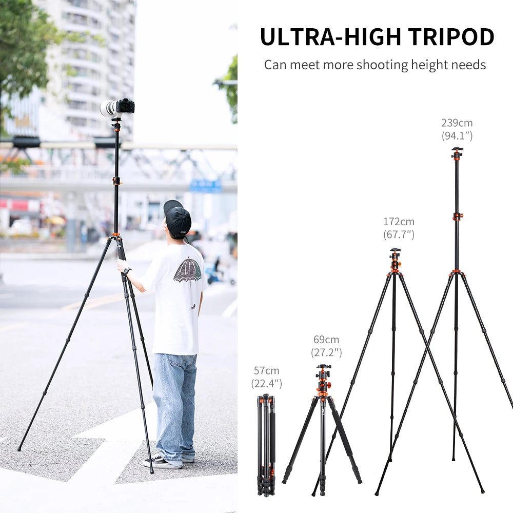 K&F Concept SA254T1 93-Inch Aluminium Monopod Tripod