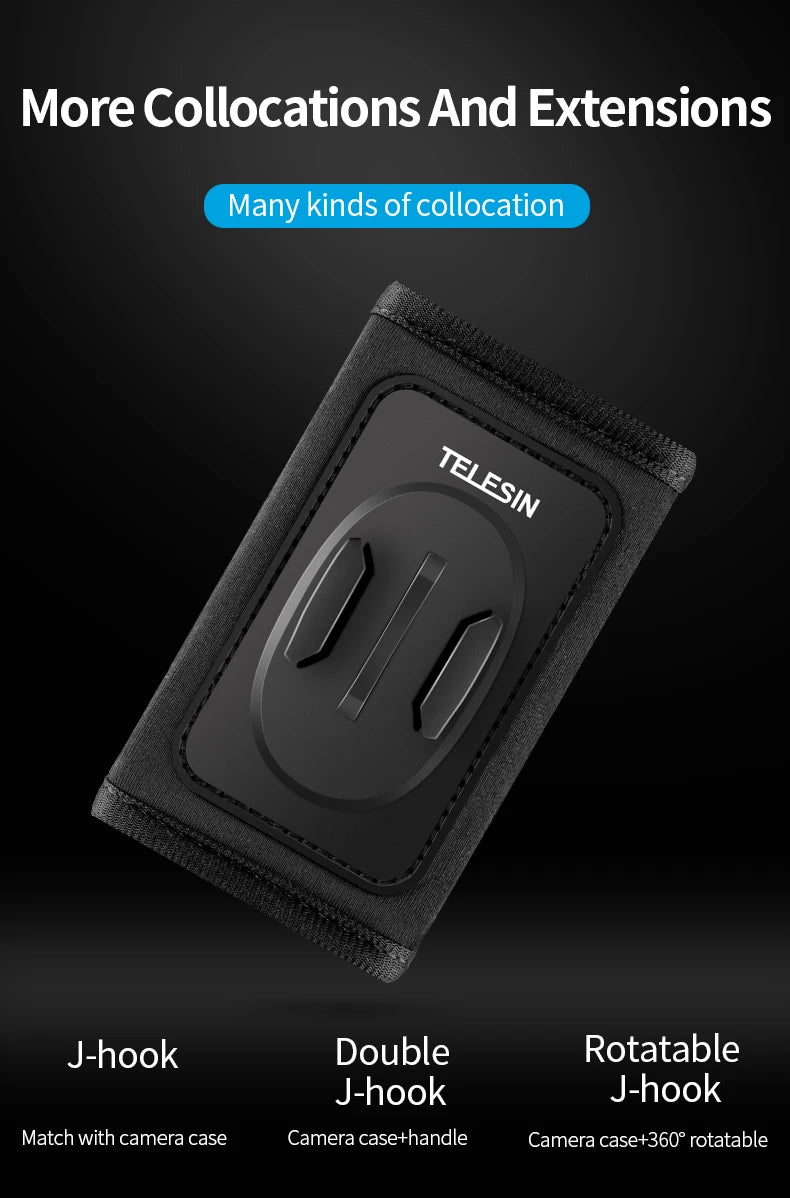 TELESIN 360° Rotating Backpack Strap Camera Mount