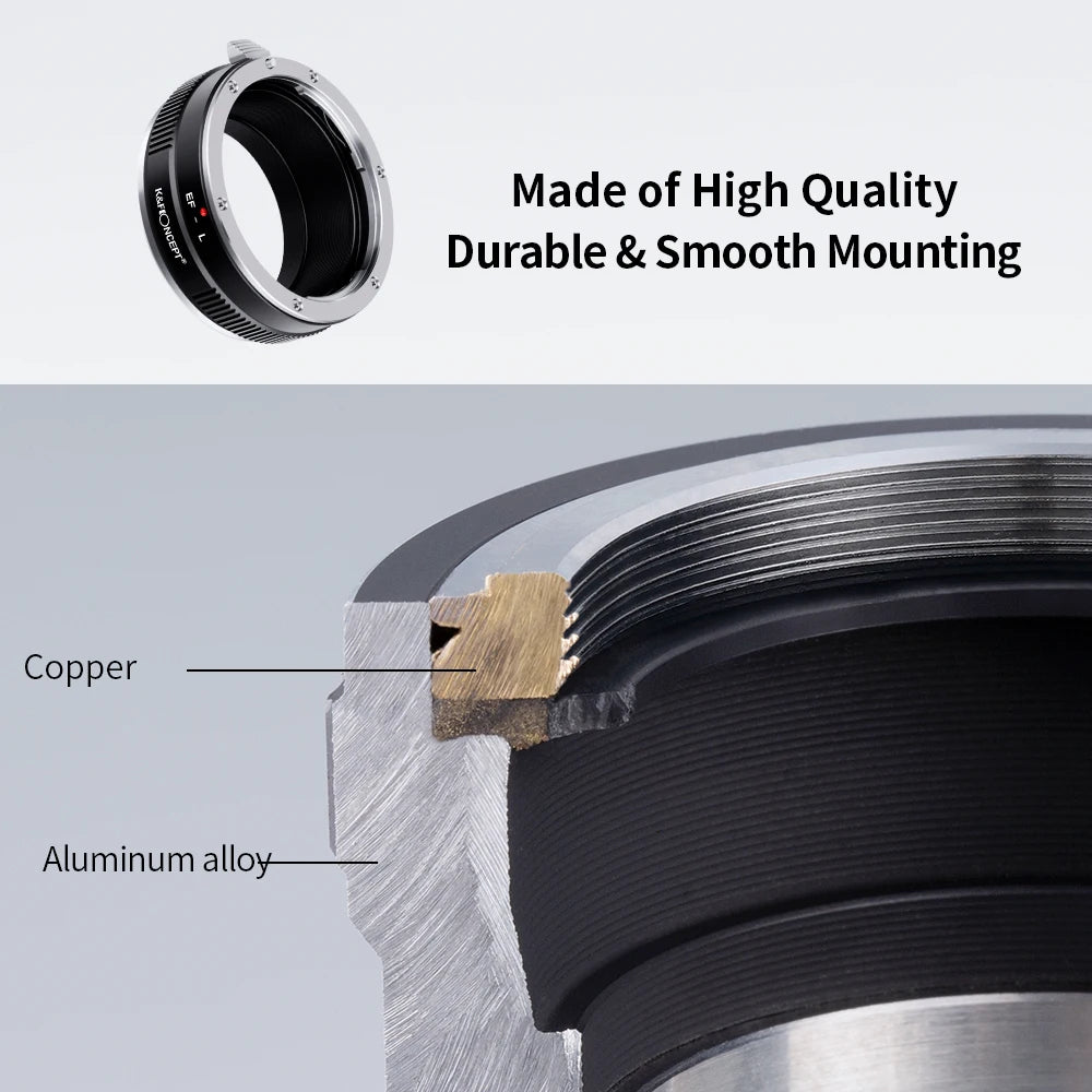 K&F Concept Lens Mount Adapter - Lens Minolta Rokkor / Leica L-mount