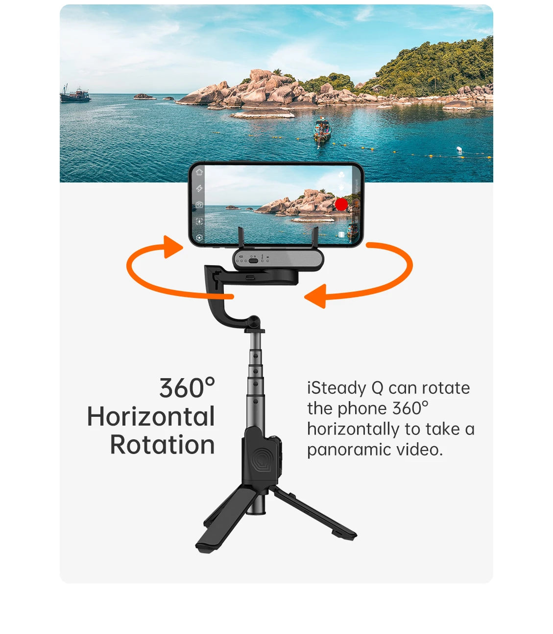 Hohem iSteady Q Smartphone Gimbal and Selfie Stick Tripod