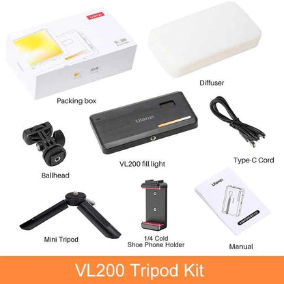 Ulanzi VL200 LED Camera Light with Tripod Kit