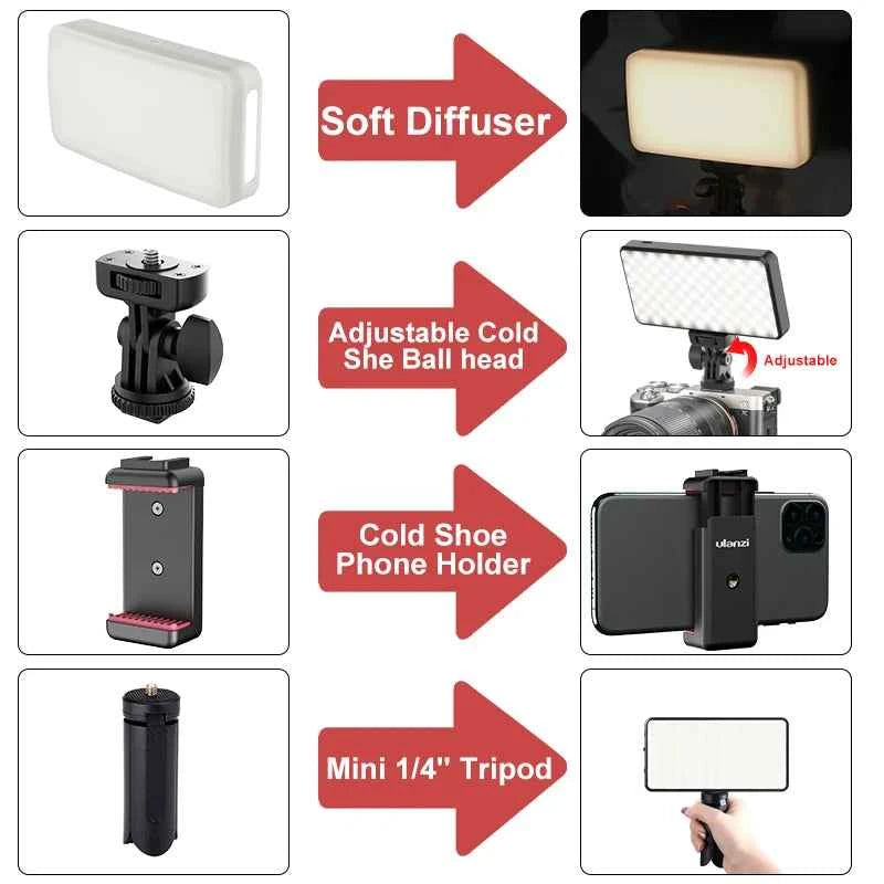 Ulanzi VL200 LED Camera Light with Tripod Kit