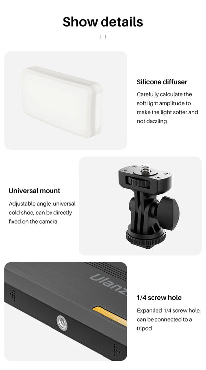 Ulanzi VL200 LED Video Light with Soft Diffuser