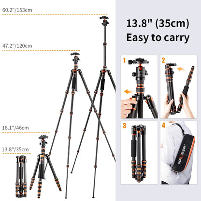 K&F Concept BA225 60-Inch Carbon Fibre Monopod Tripod