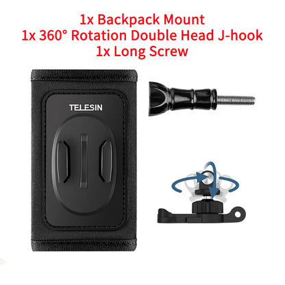 TELESIN 360° Rotating Backpack Strap Camera Mount