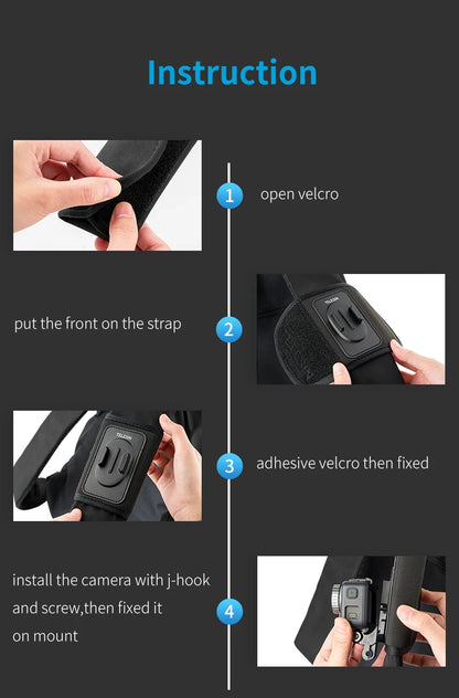 TELESIN 360° Rotating Backpack Strap Camera Mount