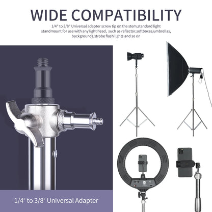 Heavy-Duty Stainless Steel Photography Light Stand