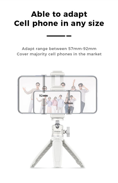Ulanzi MT-08 White Mini Tripod and Hand Grip