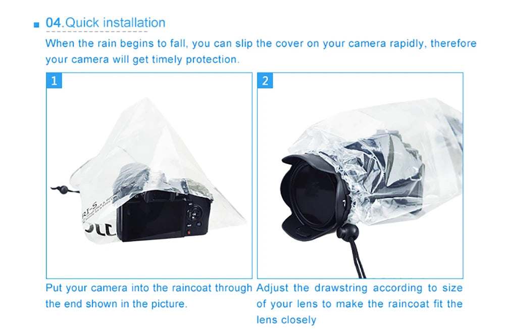 JJC Waterproof Camera Rain Cover 2-Pack