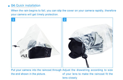 JJC Waterproof Camera Rain Cover 2-Pack