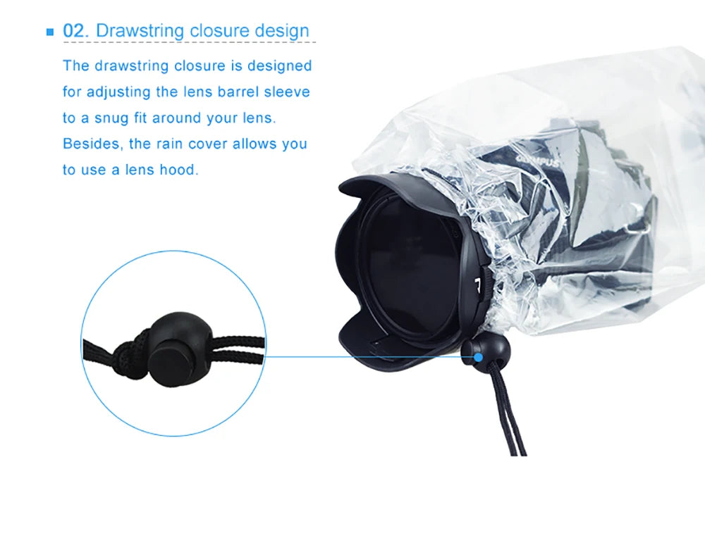 JJC Waterproof Camera Rain Cover 2-Pack