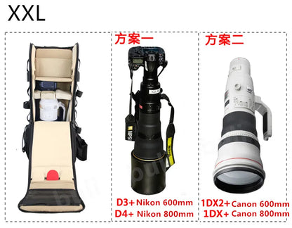 Telephoto Lens Backpack for 300-800mm Lenses