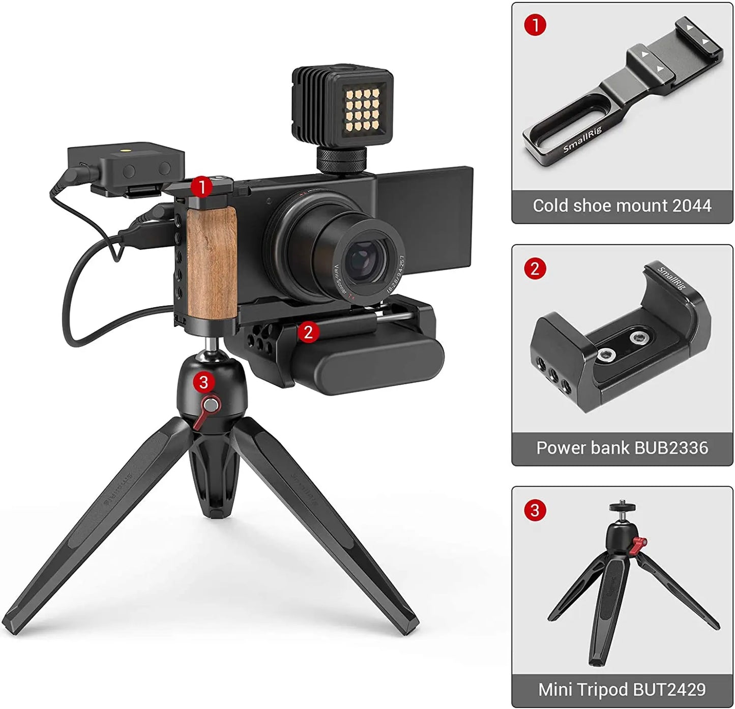 SmallRig L-Shape Wooden Grip for Sony ZV-1