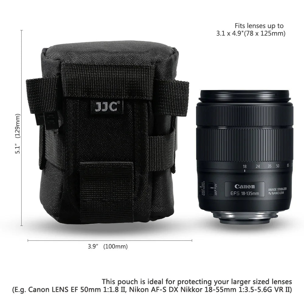 JJC DLP Lens Pouch for Sony, Canon and Nikon Accessories