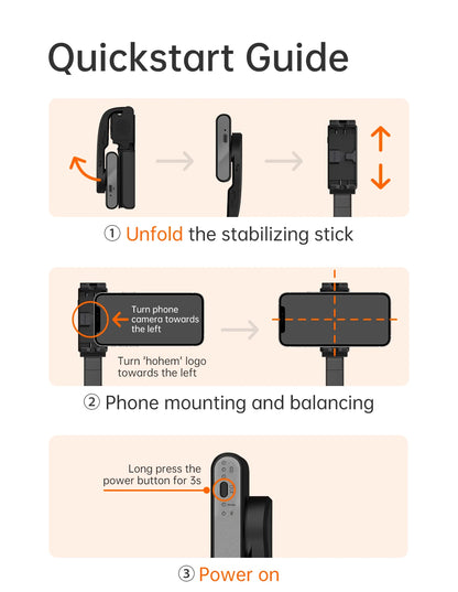 Hohem iSteady Q Smartphone Gimbal and Selfie Stick Tripod