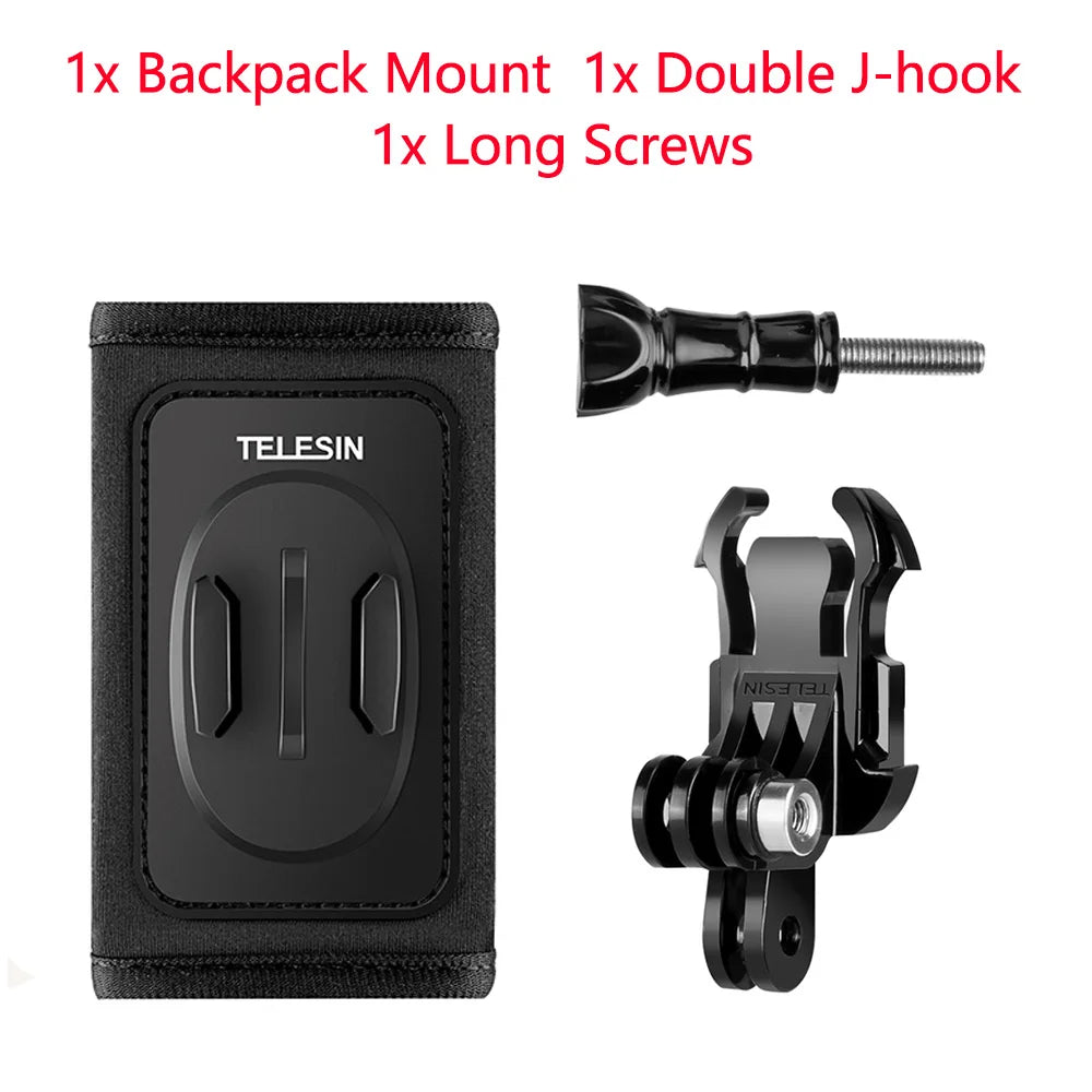 TELESIN 360° Rotating Backpack Strap Camera Mount
