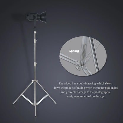 Heavy-Duty Stainless Steel Photography Light Stand