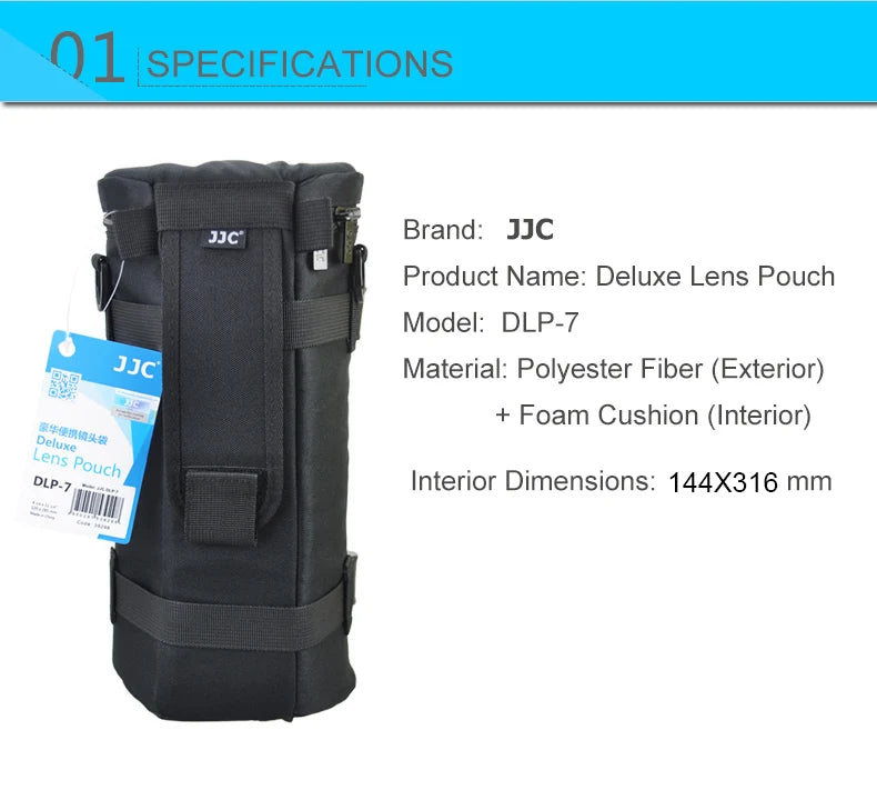 JJC DLP-7 Nylon Telephoto Lens Pouch
