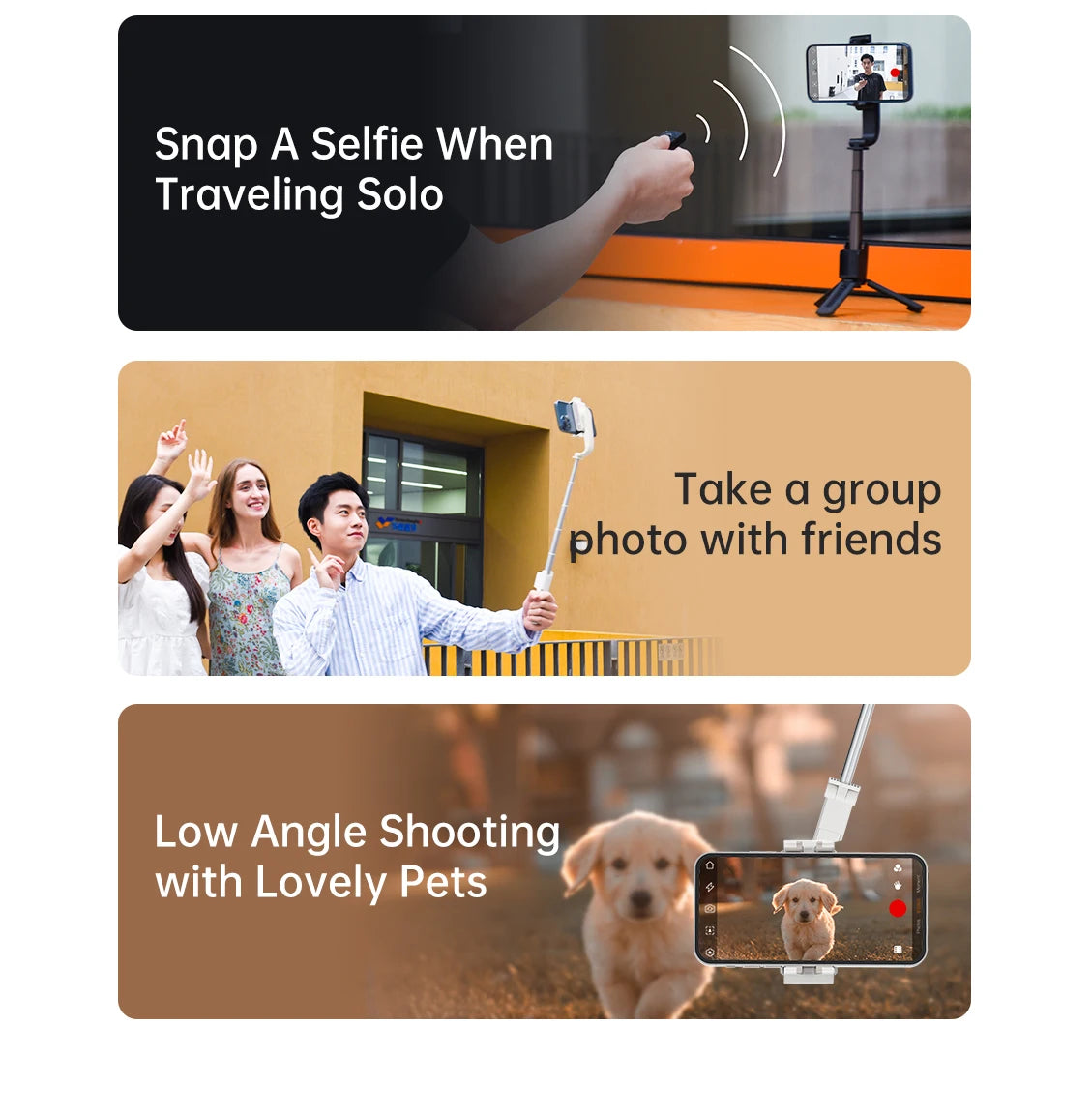 Hohem iSteady Q Smartphone Gimbal and Selfie Stick Tripod