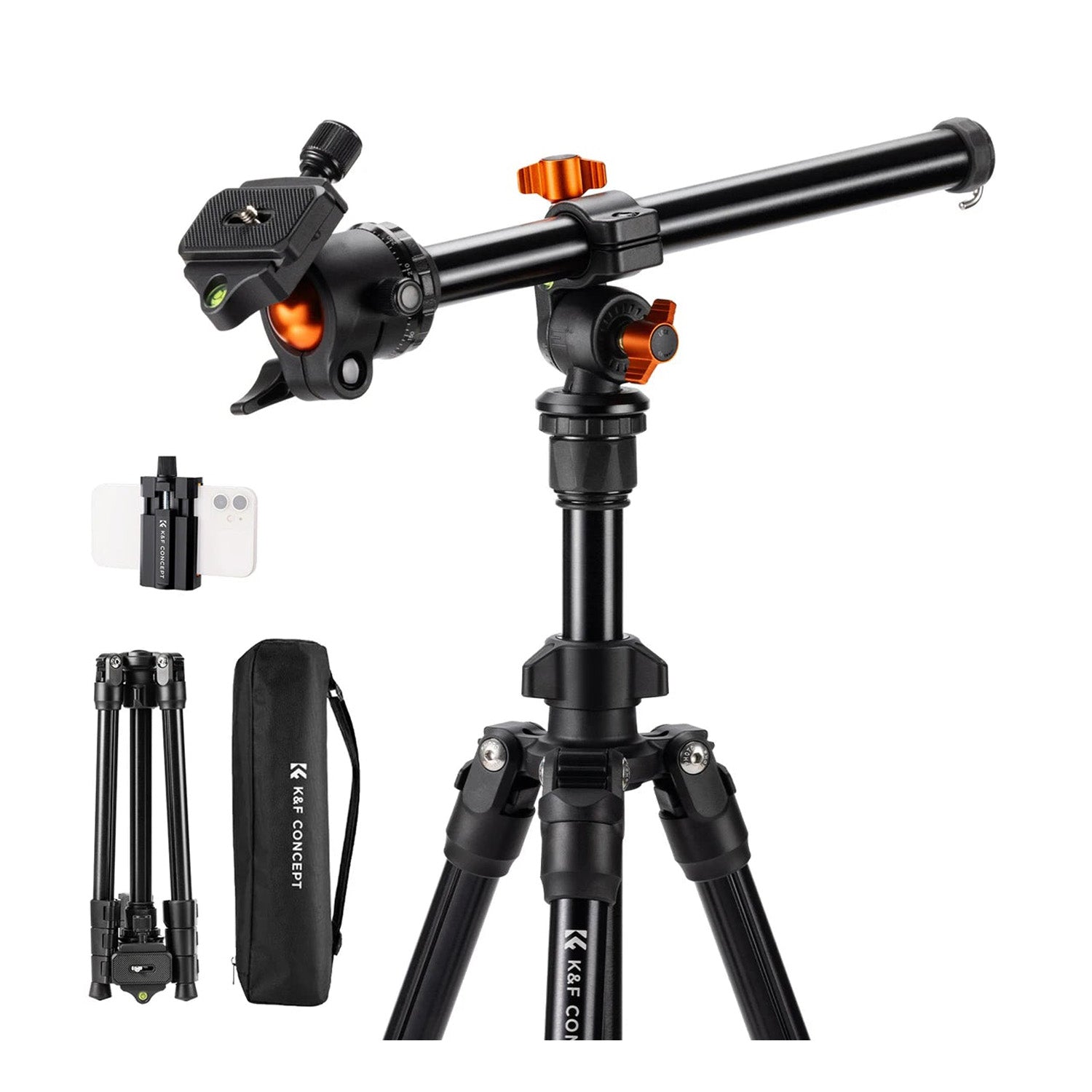 K&F Concept 76.7-Inch Rotatable Multi-Angle Camera Tripod
