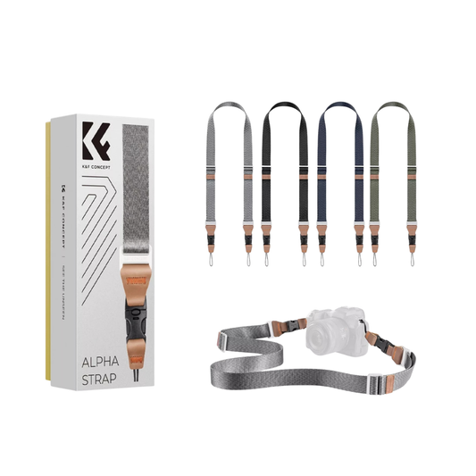 K&F Concept Quick Release Adjustable Camera Sling Strap - Grey Black