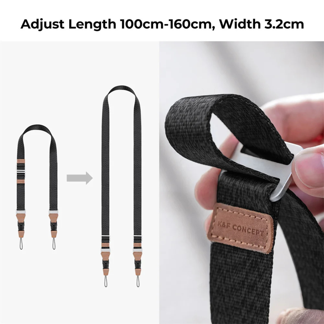 K&F Concept Quick Release Adjustable Camera Sling Strap - Deep Blue