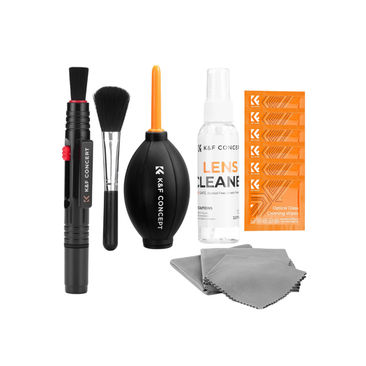 K&F Concept Camera Lens Cleaning Kit for Cameras & Screens - 9 in 1