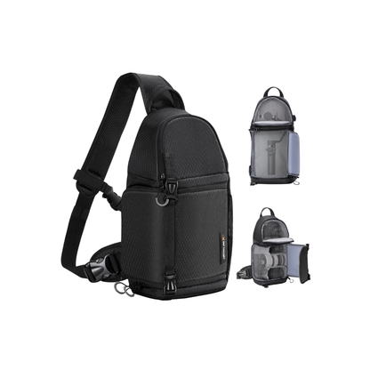 K&F Concept 10L Camera Sling Bag for DSLR & Mirrorless Cameras - Iron Grey