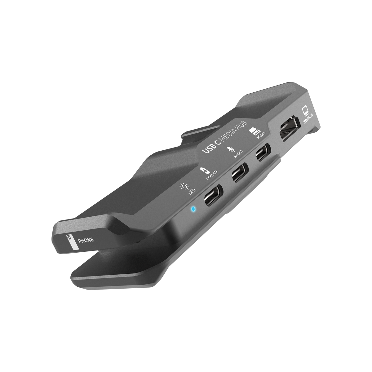 Kondor Blue USB-C Media Hub for iPhone 15 – Space Gray