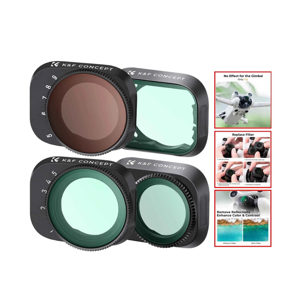 K&F Drone Filter Kit for DJI Mini 3 / Mini 3 Pro