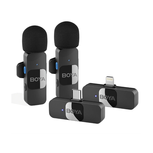 BOYA BY-V Wireless Lavalier Microphone for iOS and USB-C Devices