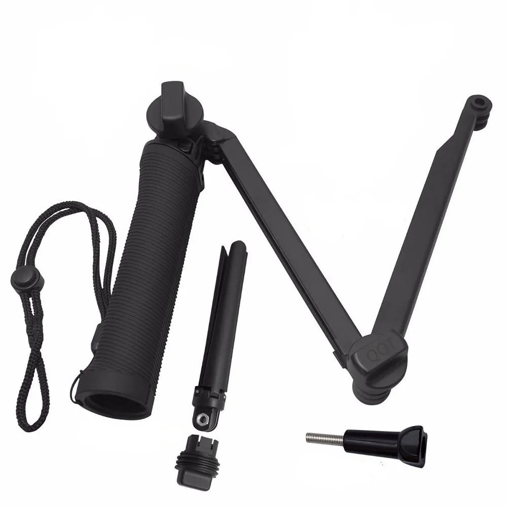 QQT 3-Way Action Camera Selfie Stick and Tripod