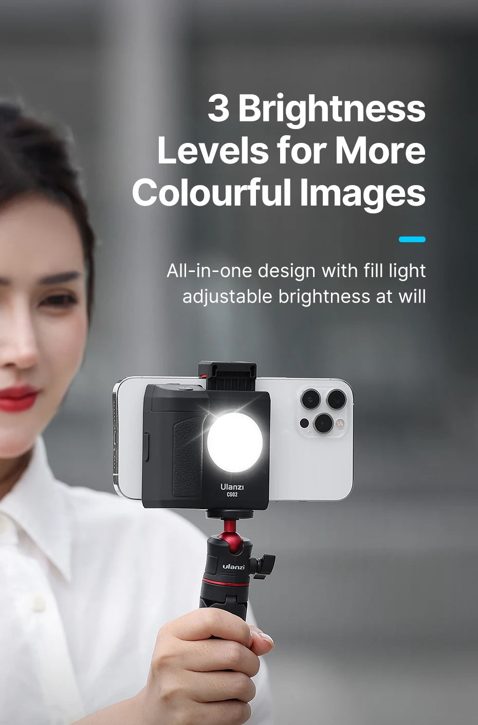 Ulanzi CG02 Smartphone Camera Grip with Fill Light & Bluetooth