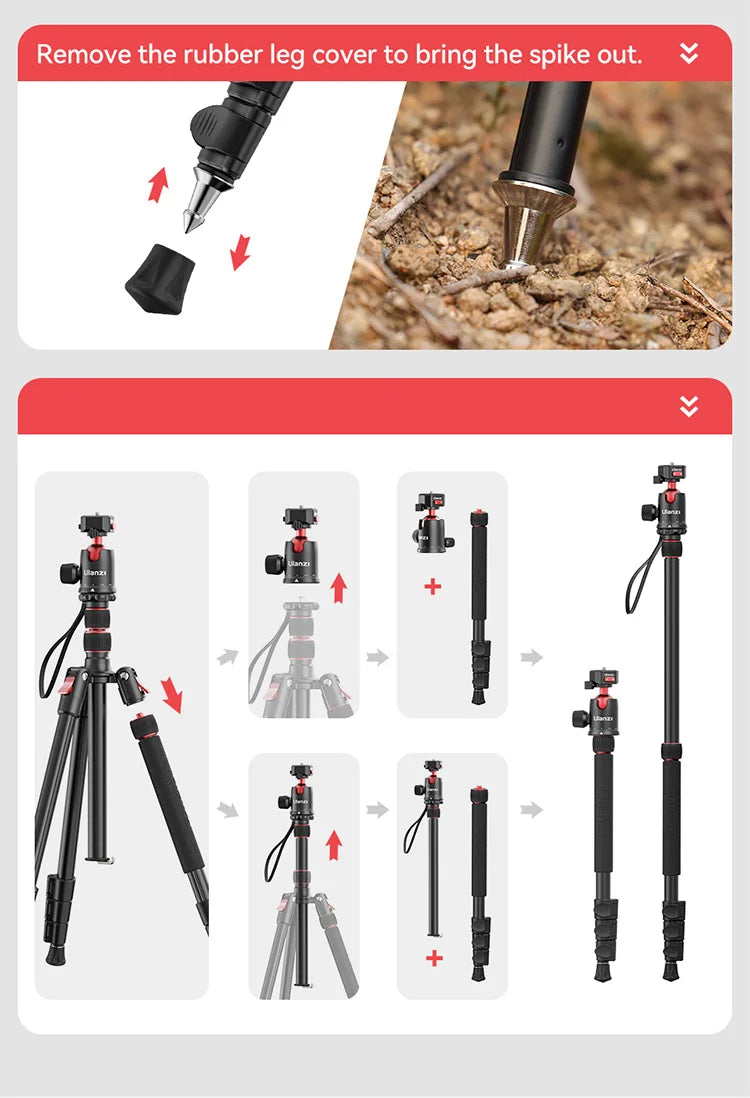 Ulanzi TT31 Claw Professional Tripod Monopod