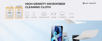 K&F Concept 6.7-Inch Microfibre Camera Cleaning Cloths - 2pcs