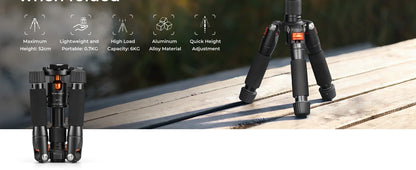 K&F S225A0 52cm Mini Desktop Tripod with Ball Head