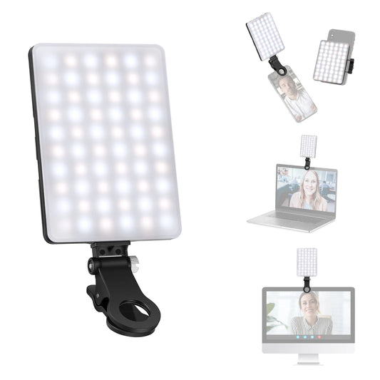 NEEWER Rechargeable Selfie Light with Front and Back Phone Clip