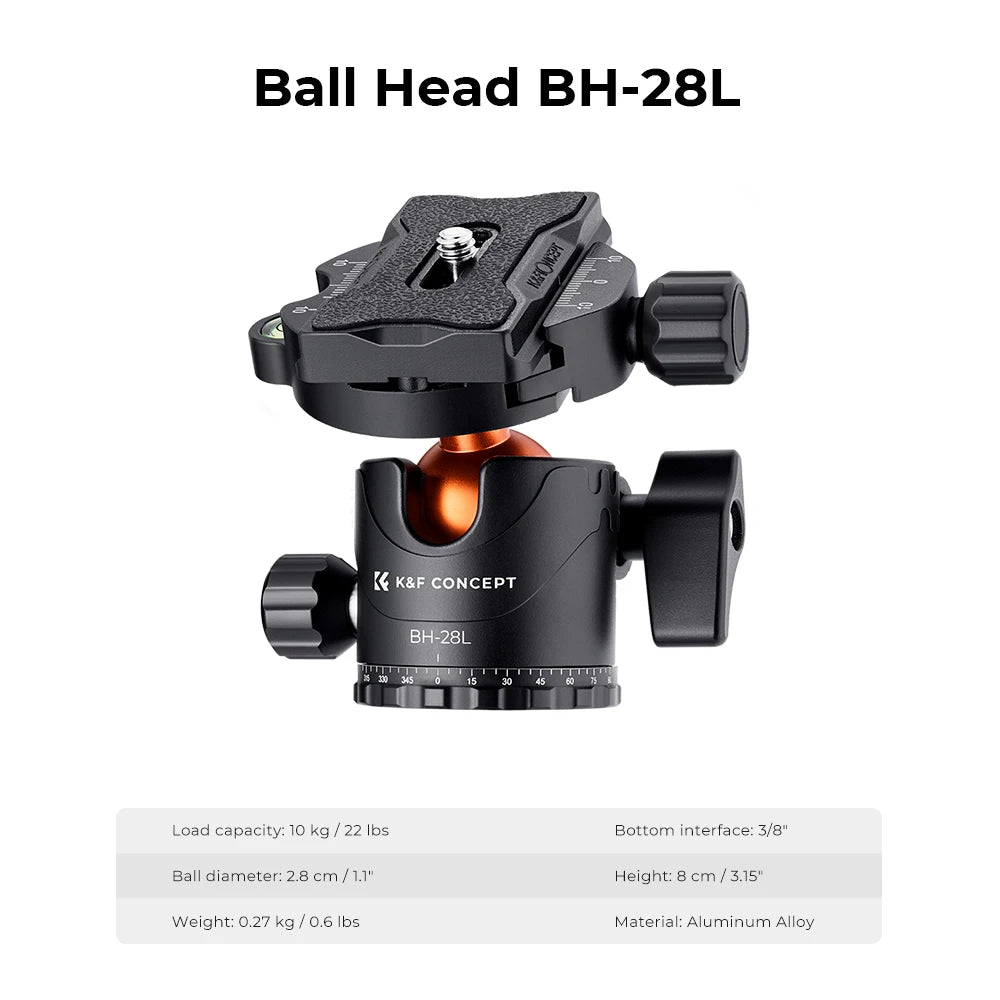 K&F Concept T255A3 72-Inch Aluminium Monopod Tripod