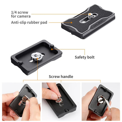 K&F 10kg Metal Tripod Ball Head with Quick Release Plate