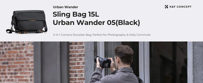 K&F Concept 15L Camera Sling Bag for DSLR & Mirrorless Cameras