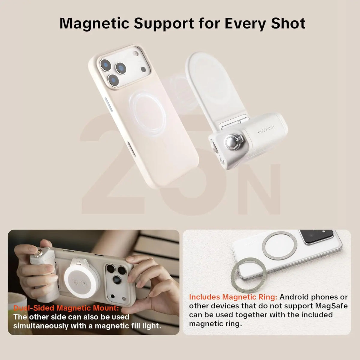 PGYTECH MagCam 2 Wireless Charging Phone Grip