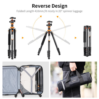 K&F Concept D254C1 63-Inch Carbon Fibre Monopod Tripod